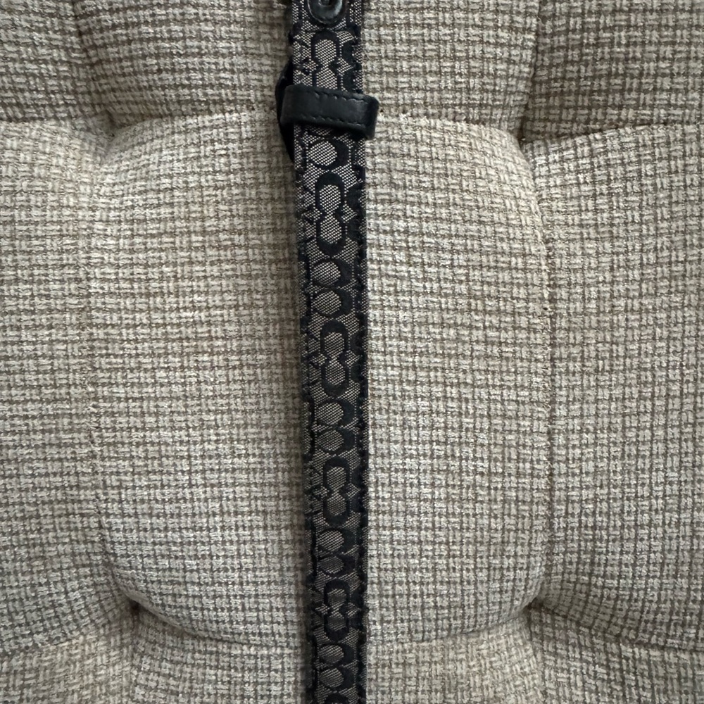 Coach Black and Gray Patterned Belt, Small size - Picture 7 of 8